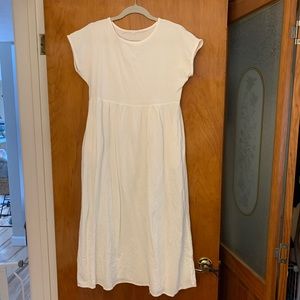 White midi dress